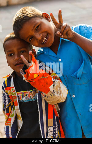 Indian boys ritratto Foto Stock