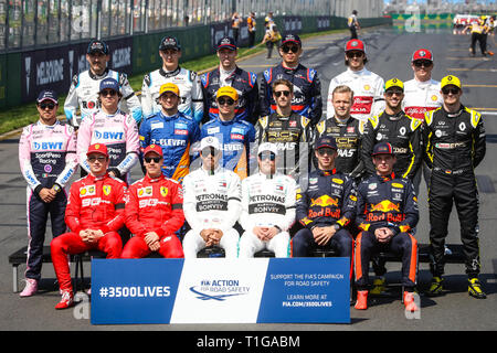 MELBOURNE, Australia - 17 Marzo: Driver stagione ritratto prima del 2019 Formula 1 Australian Grand Prix Foto Stock