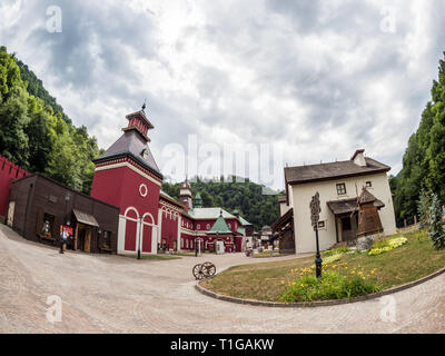 Sochi - Russo Feseration - Luglio 24, 2017 - Cultura Centro Etnografico la mia Russia. Il padiglione di Mosca. Foto Stock