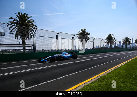 MELBOURNE, Australia - 16 Marzo: Robert Kubica di Williams Racing durante la terza sessione di prove libere il giorno 3 del 2019 Formula 1 Australian Grand Prix Foto Stock