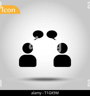 Parlando di persone, l'icona della chat stock illustrazione vettoriale Illustrazione Vettoriale