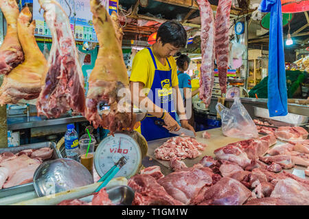 Il Banzaan locale mercato alimentare a Patong Tailandia Foto Stock