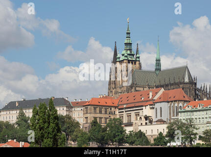 Praga: il castello, la Cattedrale di San Vito Foto Stock