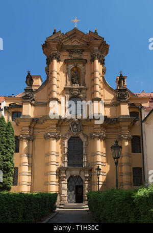 Chiesa Maltese a Praga (Chiesa di Nostra Signora al di sotto della catena, Kostel Panny Marie retezem pod) Foto Stock