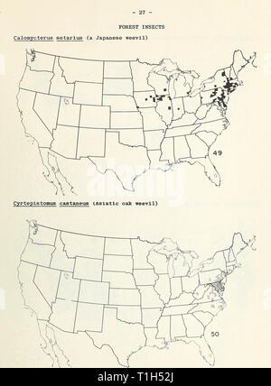 Le mappe di distribuzione di alcuni insetti mappe di distribuzione di alcuni insetti nocivi negli Stati Uniti distributionmaps00Unità Anno: 1959 Foto Stock