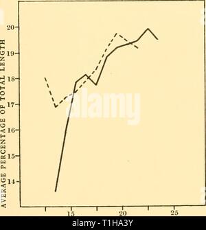 Rapporti di ricerca (1929) Discovery discoveryreports report01257540inst Anno: 1929 caratteri esterni di balenottere comuni 333 LUNGHEZZA DI BALENA IN METRI Foto Stock