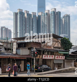 Blocchi di appartamenti, Kowloon, Hong Kong Foto Stock