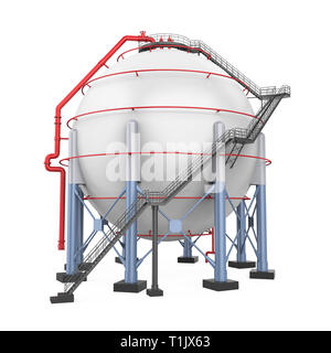 Sferiche di serbatoio di accumulo isolato Foto Stock