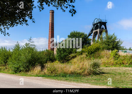 Pleasley pit, nel Nottinghamshire. Foto Stock