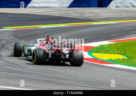 Spielberg/Austria - 06/29/2018 - #9 Marcus Ericsson (SWE) nella sua Alfa Romeo Sauber C37 nel corso del PQ1 davanti al 2018 Austrian Grand Prix al Red Bul Foto Stock