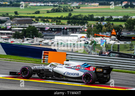 Spielberg/Austria - 06/29/2018 - #40 Robert Kubica (POL) nella sua Williams FW41 nel corso del PQ1 davanti al 2018 Austrian Grand Prix al Red Bull Ring Foto Stock