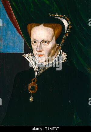 Regina Maria i d'Inghilterra (1516-1558) 'Bloody Mary', ritratto, prima del 1626 Foto Stock