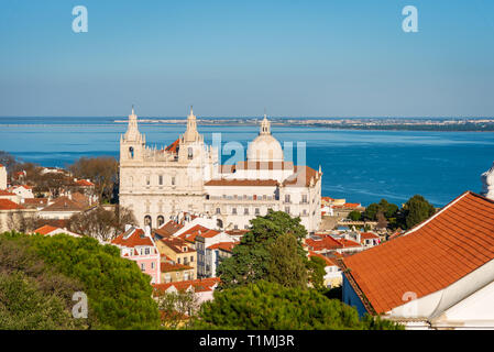 Vista su Lisbona, Portogallo Foto Stock