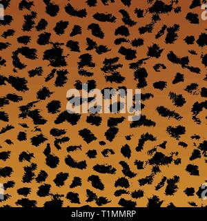 Leopard texture pattern design, illustrazione vettoriale. Stampa degli animali per il design tessile Illustrazione Vettoriale