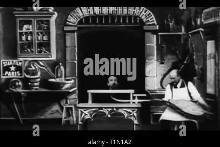 Il gonfiaggio di un uomo di testa vintage Foto Stock