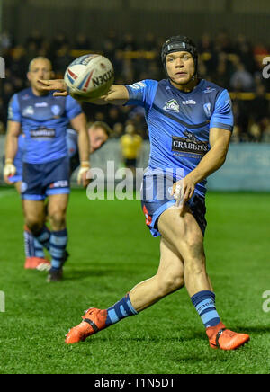 Xxii Marzo 2019 , Mend-a-tubo Jungle, Inghilterra; Betfred Super League, Round 7, Castleford Tigers vs St Helens ; Jonny Lomax di St Helens Credito: Matteo Merrick/news immagini Foto Stock