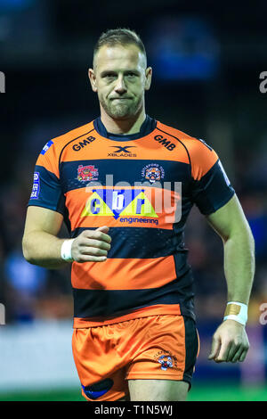 Xxii Marzo 2019 , Mend-a-tubo Jungle, Inghilterra; Betfred Super League, Round 7, Castleford Tigers vs St Helens ; Liam watt di Castleford Tigers durante il gioco Credito: Craig Milner/news immagini Foto Stock