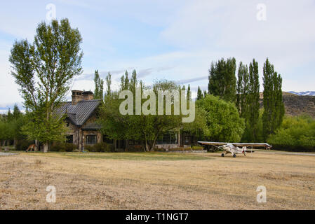 Il Lodge a valle Chacabuco, Patagonia Parco Nazionale, Aysen, Patagonia, Cile Foto Stock