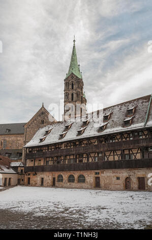 Alte Hofhaltung, vecchio cortile, Museo Storico della città di Bamberg, Baviera, Germania Foto Stock