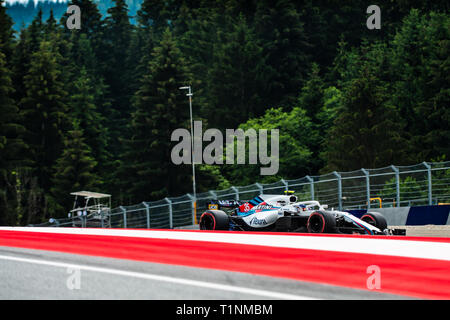 Spielberg/Austria - 06/29/2018 - #35 Sergey Sirotkin (RUS) nella sua Williams FW41 nel corso del PQ2 al Red Bull Ring in anticipo del 2018 Austrian Grand Prix Foto Stock