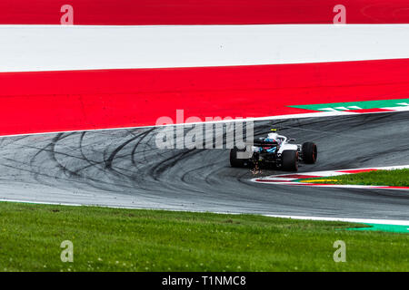 Spielberg/Austria - 06/29/2018 - #35 Sergey Sirotkin (RUS) nella sua Williams FW41 nel corso del PQ2 al Red Bull Ring in anticipo del 2018 Austrian Grand Prix Foto Stock