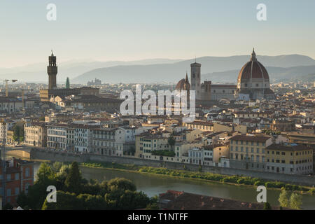 Panorama di Firenze e di Santa Maria del Fiore a Firenze Foto Stock