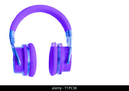 Funky auricolari wireless sfondo bianco dettaglio oggetto nessun popolo copia oggetto spaziale nessuno dettaglio concetto musica Foto Stock