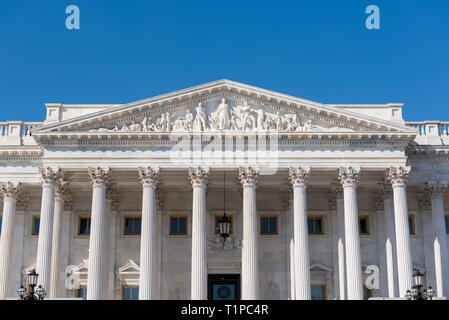 Ingresso al Senato degli Stati Uniti, Capitol Building, Washington DC, Stati Uniti d'America Foto Stock