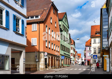 Rottenburg am Neckar, Germania, 16/03/2019: Rottenburg, il pittoresco vescovo della città sul fiume Neckar, risiede in modo attraente tra il Giura Svevo e il Foto Stock