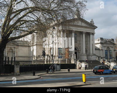 Vista della galleria d'arte Tate Britain Millbank su a Londra Foto Stock