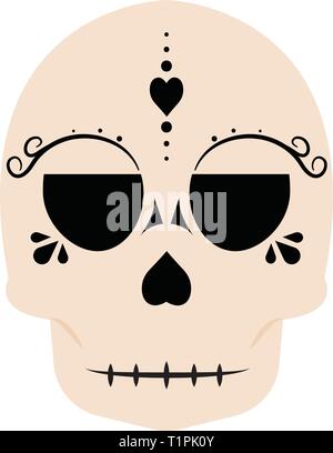 Cute maschera cranio Illustrazione Vettoriale