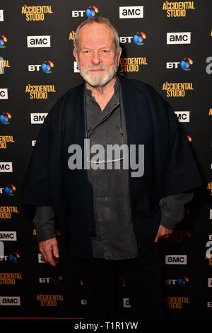 Londra, Regno Unito. 27 mar 2019. Terry Gilliam arriva alla premiere di documentario su British film società di produzione artigianale di film, creato da George Harrison dei Beatles il 27 marzo 2019, Londra, Regno Unito. Credito: Picture Capital/Alamy Live News Foto Stock