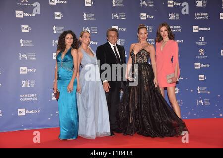 Roma, Italia. 27 Mar, 2019. Roma Tiburtina Sudios " Gala premi David di Donatello 2019', nell'immagine: Flavio Insinna con il credito Heiresses: Indipendente Photo Agency Srl/Alamy Live News Foto Stock