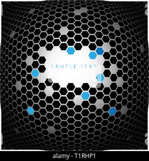 Abstract background tecnico realizzato da esagoni Illustrazione Vettoriale