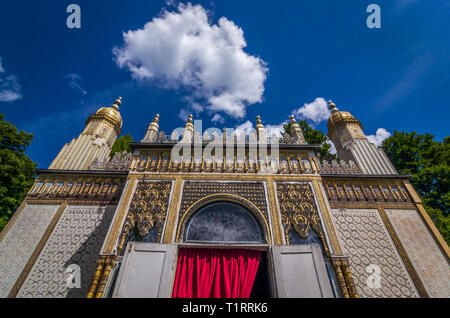 Ettal, Germania, 14 agosto 2017: Moorish Kiosk nella Linderhof palace da re Ludwig II a Ettal, Baviera, Germania. Foto Stock