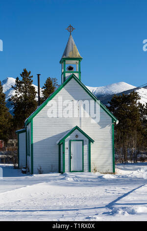 St Saviours Chiesa, Carcross, Yukon, Canada Foto Stock