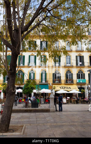 Viaggi Spagna - Plaza de la Merced, Malaga città vecchia, Malaga Andalusia Spagna Europa Foto Stock