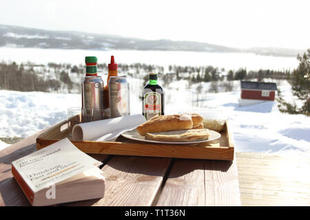 Hemsedal, Buskerud, Norvegia - 03/15/2013: tipica festa pasquale in Norvegia Foto Stock