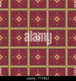 Seamless pattern in stile orientale. Ornamento geometrico. Vettore Illustrazione Vettoriale