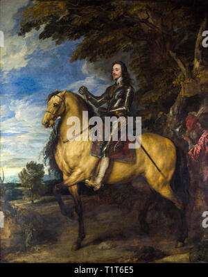 Ritratto equestre di Carlo i di Anthony van Dyck, circa 1637 Foto Stock