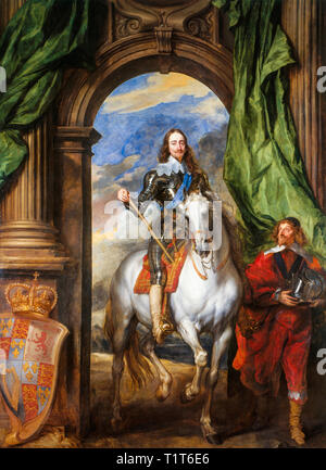 Anthony van Dyck, Charles I con M. de St Antoine, 1633 Foto Stock