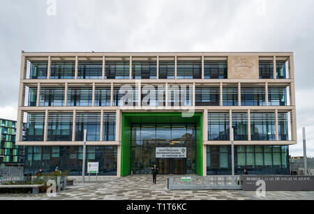 Esterno del nuovo Boroughmuir High School di Edimburgo, Scozia, Regno Unito Foto Stock