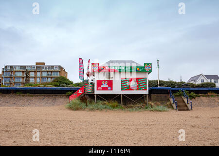 Il Chiosco sulla spiaggia sul lungomare di Lytham St Annes LANCASHIRE REGNO UNITO Foto Stock