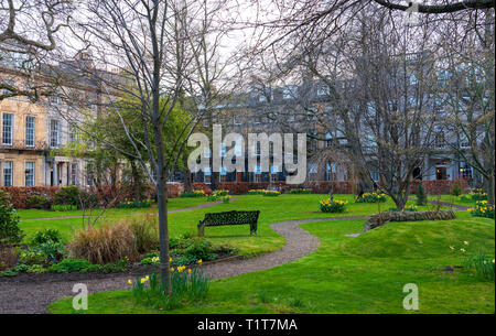 Giardino privato in Rutland Square a Edimburgo in Scozia,UK Foto Stock