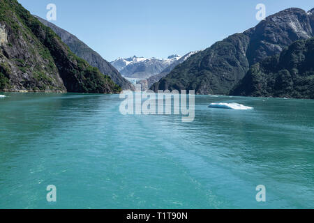 Tracy Arm Fjord e Sawyer Glacier, Alaska Foto Stock