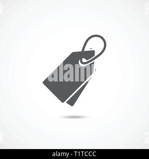 Tag Icona piatta Illustrazione Vettoriale