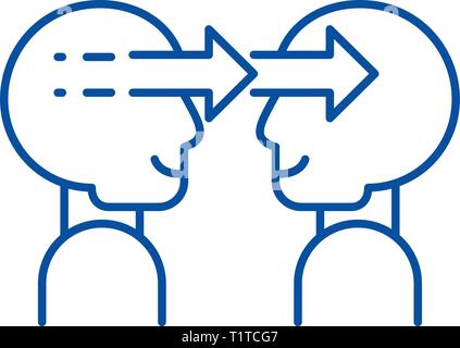 Manipolazione sociale icona linea concept. Manipolazione sociale piatto simbolo del vettore, segno, illustrazione di contorno. Illustrazione Vettoriale