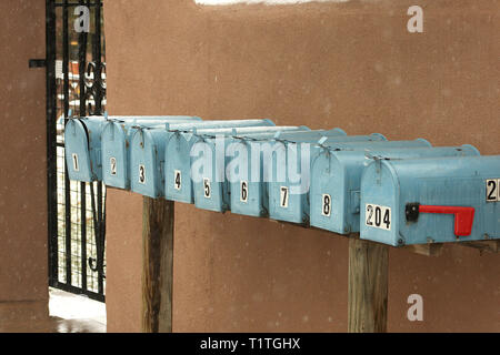 Cassette postali in Santa Fe, New Mexico, NEGLI STATI UNITI Foto Stock