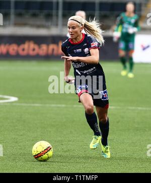 LINKÖPING 2016-04-17 Pernille Harder i matchen durante il match in damallsvenskan tra Linköping FC-Mallbackens se a Linköping arena. Foto Jeppe Gustafsson Foto Stock