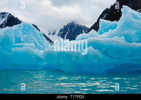 Magdalena Fjord, ghiacciai, Spitsberg Isola, arcipelago delle Svalbard, Norvegia Foto Stock